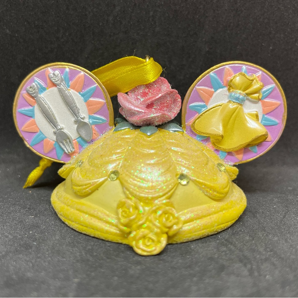 Beauty And The Beast BELLE Ear Hat Christmas Ornament Retired Disney Parks RARE